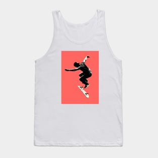 Kickflip Skateboarder on Orange Tank Top